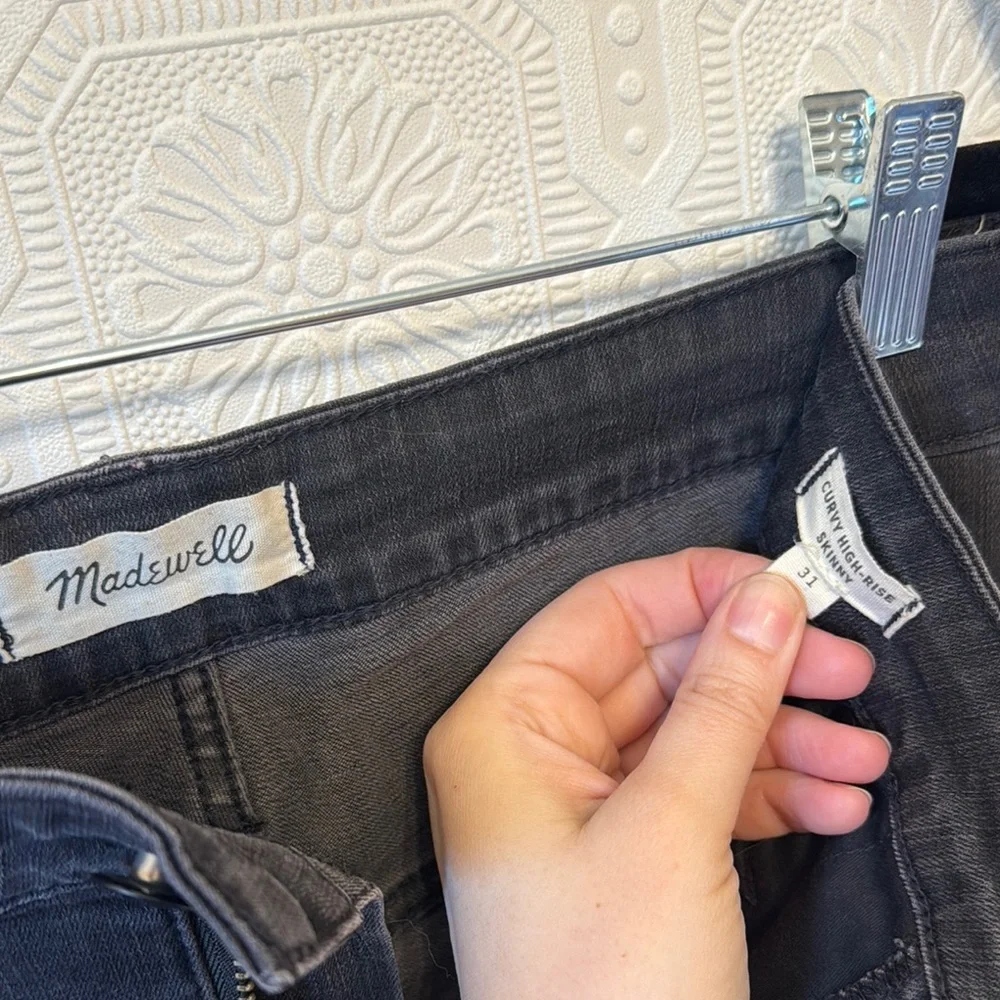 Madewell Curvy High-Rise Skinny Jeans in Black Sea Sz 31 - Picture 8 of 10